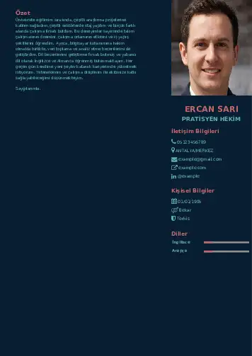 Pratisyen Hekim Cv Örnekleri cv indir